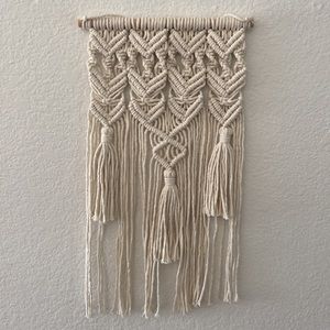 Macrame Bohemian Boho Wall Decor Tapestry Cream Beige